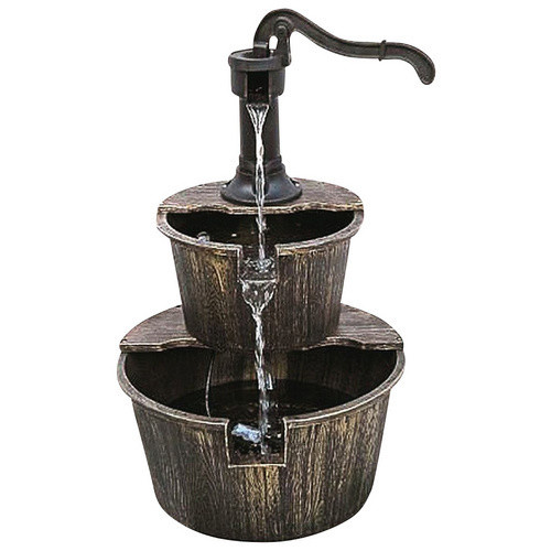 GARDEN PLEASURE Dekobrunnen Thalasso mit Quellsteinen aus Kunststoff in Braun, B/T/H: 47,0 x 47,0 x 68,0 cm - Bild 2