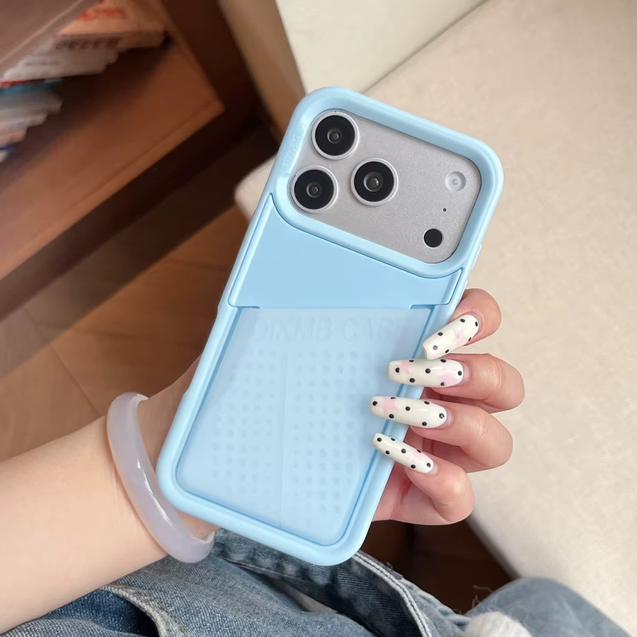 Ins-Style Silikon-Schutzhülle mit Stauraum für iPhone 17, iPhone 16 und iPhone 15 Pro Max in Purple - Bild 3