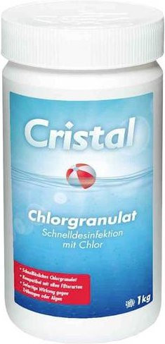 Cristal Chlorgranulat zur Desinfektion mit Kombi-Tabletten, 1 kg Dose - Bild 1
