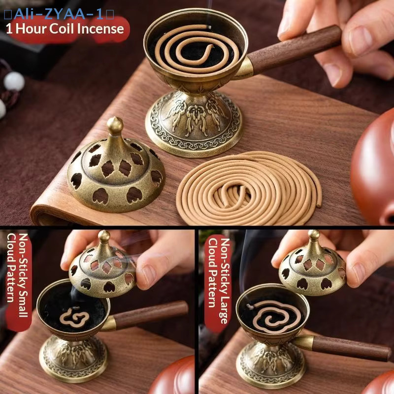 JETTING Drehbarer Hand-Räucherofen aus Metall in Gold, Orientalischer Räuchertopf für langanhaltenden Duft - Bild 2