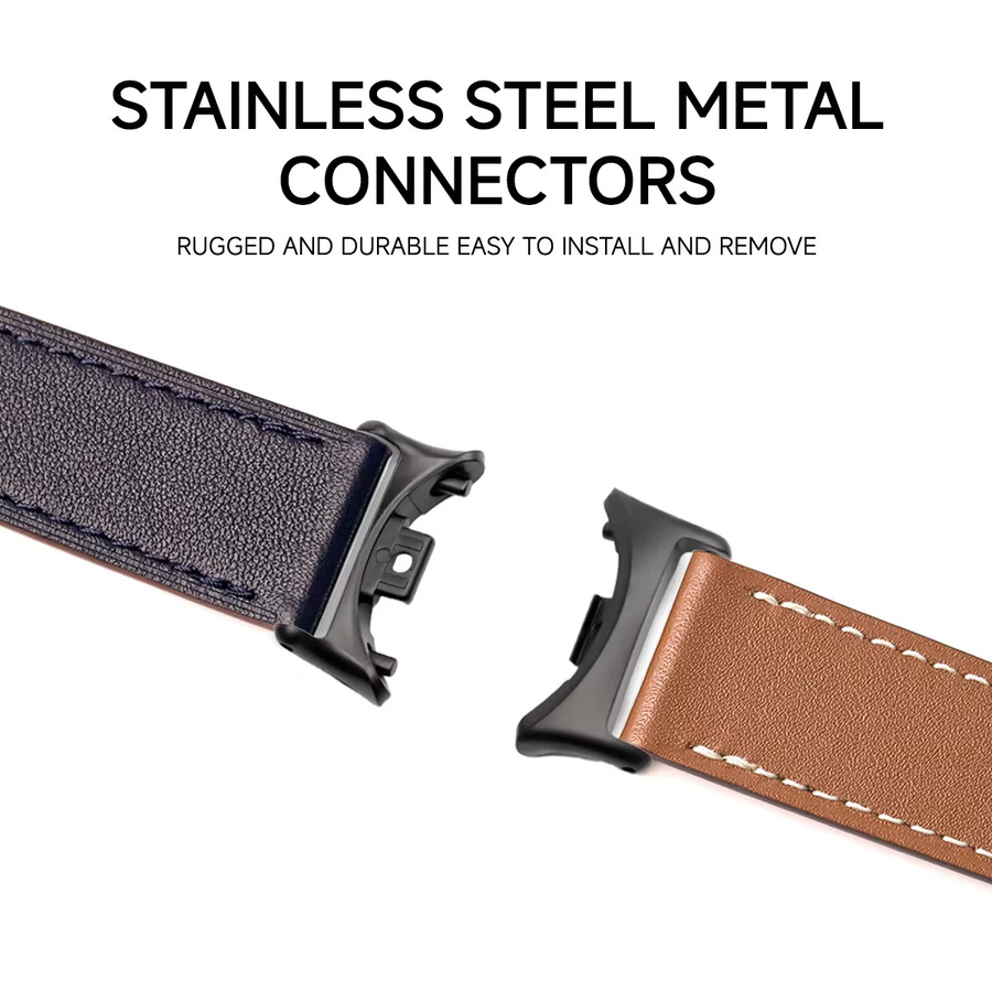 Xiaomi Uhrenarmband Leder, Edelstahl, Schwarz, Unisex - Bild 2