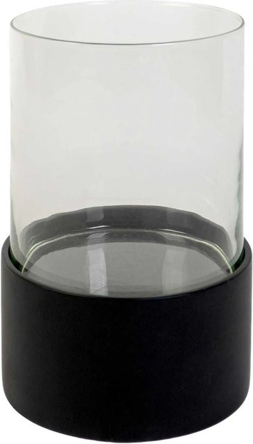Vivanno Tischwindlicht Candira modern Schwarz aus Fiberglas B/T/H: 19,5 x 19,5 x 28 cm - Bild 1