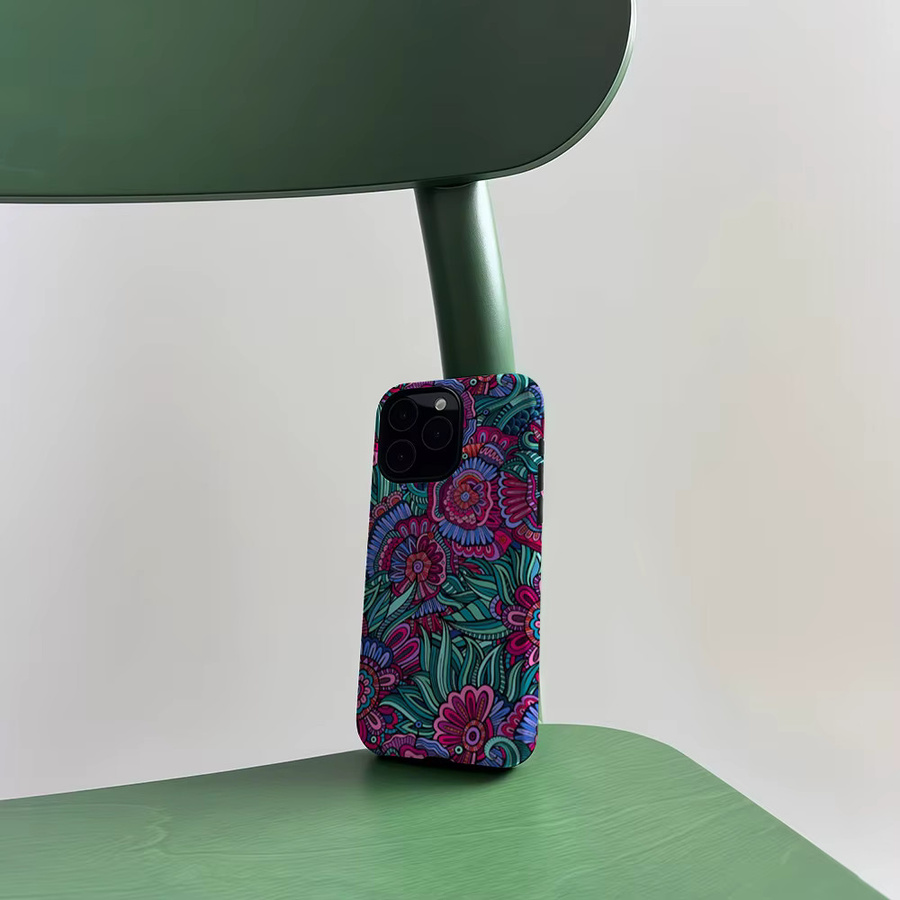 CaseLumi Matte Bumper Schutzhülle Bohemian Blooms für iPhone 17 16 15 14 13 Pro Max mit MagSafe Kompatibilität, Mehrfarbig - Bild 4