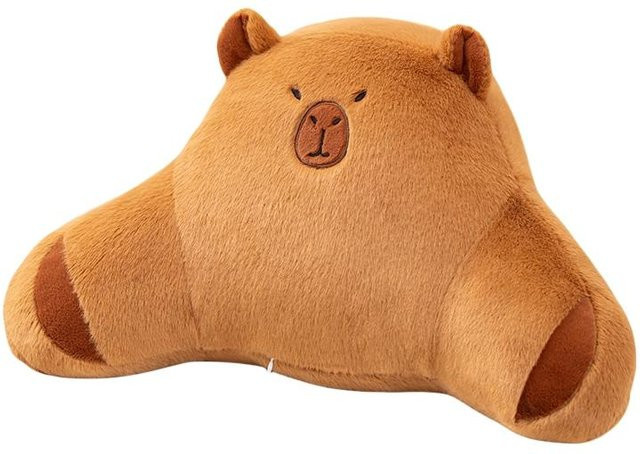 Binchi Fitness Capybara Kissen in Braun, bequemes Lendenstützkissen für Auto, Zuhause und Büro, Breite: 50 cm - Bild 1