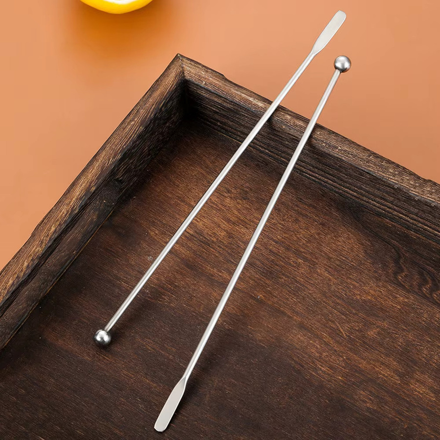 5 Stück Uniturcky Cocktailrührer aus Edelstahl in Silber zum Mischen von Getränken und Kaffee - Bild 3