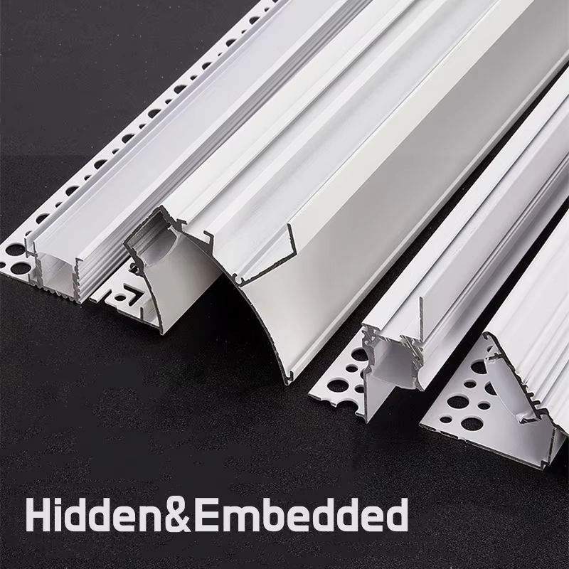 Khelse LED Aluminium Profil für Decken-Einbau in Silber und Weiß zur unsichtbaren Hintergrundbeleuchtung - Bild 4
