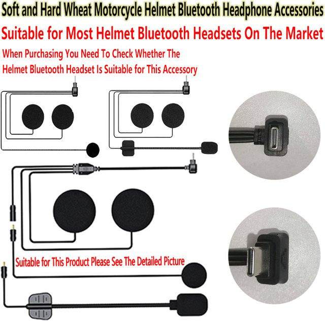 Kankeirr Bluetooth Headset Intercom mit Mikrofon als Universal Zubehör für Vollhelme, Halbhelme und 3/4 Helme in Schwarz - Bild 1
