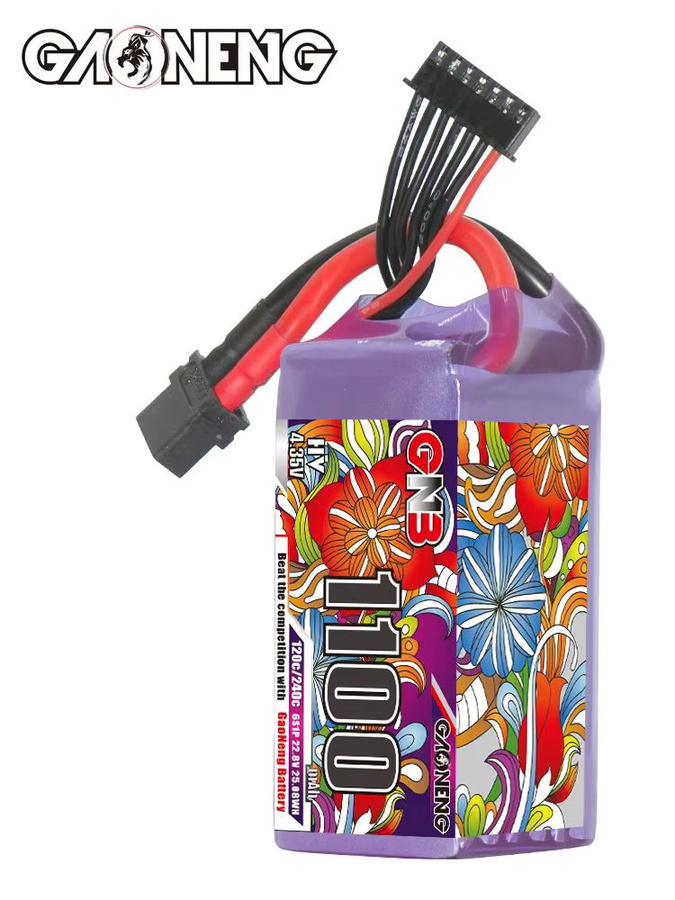 GNB LiPo Batterie 1100 mAh 4S 6S 120C HV mit XT60 Stecker für FPV Quads, HeliCopter und Freestyle Drohnen - Bild 3