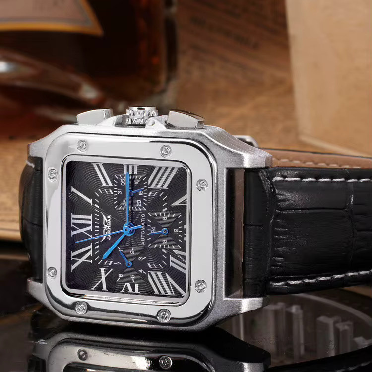 T-WINNER Chronograph, Automatik, Edelstahl, Bicolor, Leder, Herren - Bild 2