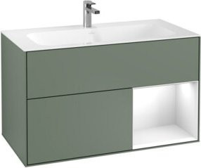V&B Waschtischunterschrank Finion in Olive Matt mit Breite: 59,1 cm, Höhe: 49,8 cm, Tiefe: 49,8 cm - Bild 1