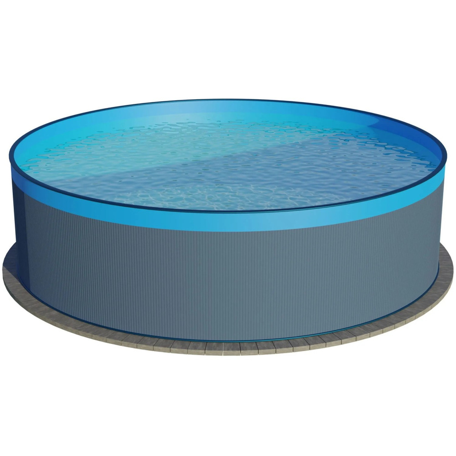 Waterman Stahlwandpool Rund in Anthrazit mit blauer Folie, Durchmesser: 450 cm, Höhe: 90 cm - Bild 2