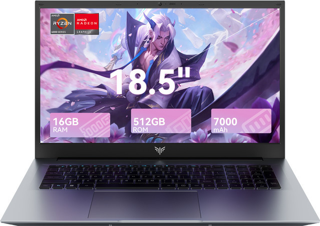 ACEMAGIC Laptop mit 18,5 Zoll FHD Display, AMD Ryzen 3 4300U, 16GB RAM, 512GB SATA SSD und 7000mAh Akku - Bild 1