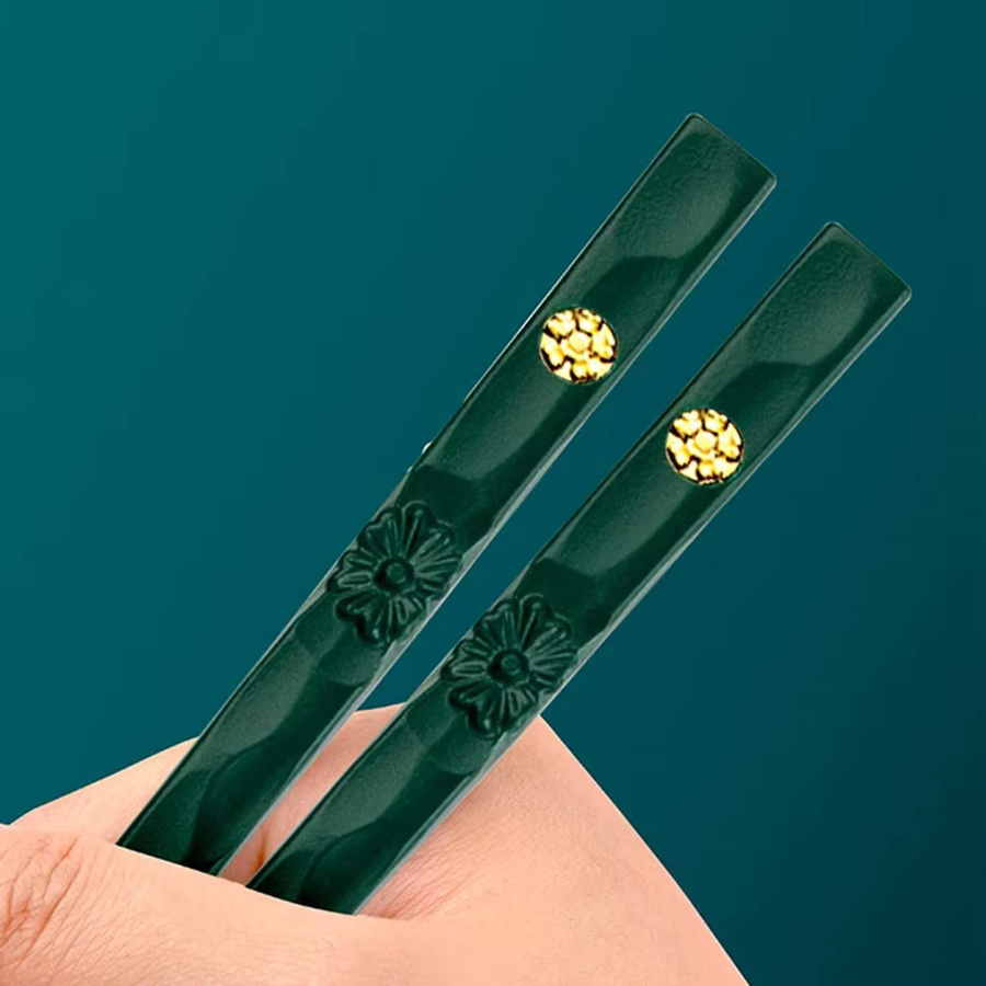 5 Paar AJOYOUS Essstäbchen aus Metall für Erwachsene, wiederverwendbare Sushi-Sticks aus Legierung - Bild 2