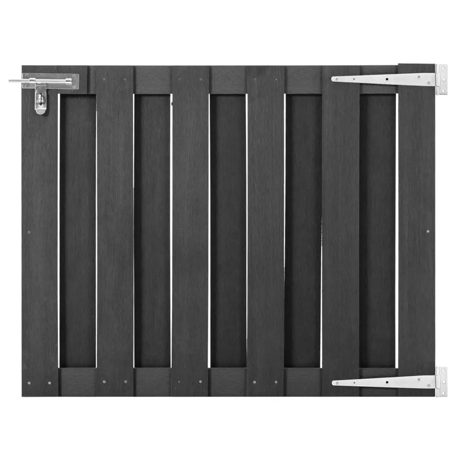 vidaXL Gartentor aus WPC in Grau, B: 100 cm, H: 80 cm - Bild 2