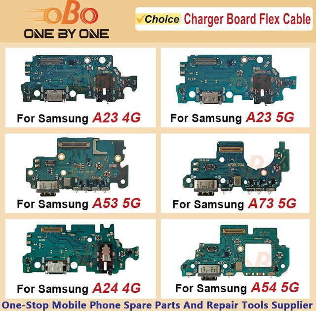 Samsung USB-Ladeanschluss Dock Connector Flex-Kabel für Galaxy A23 A53 A73 A24 A54 4G/5G Reparatur-Set in Grün - Bild 1