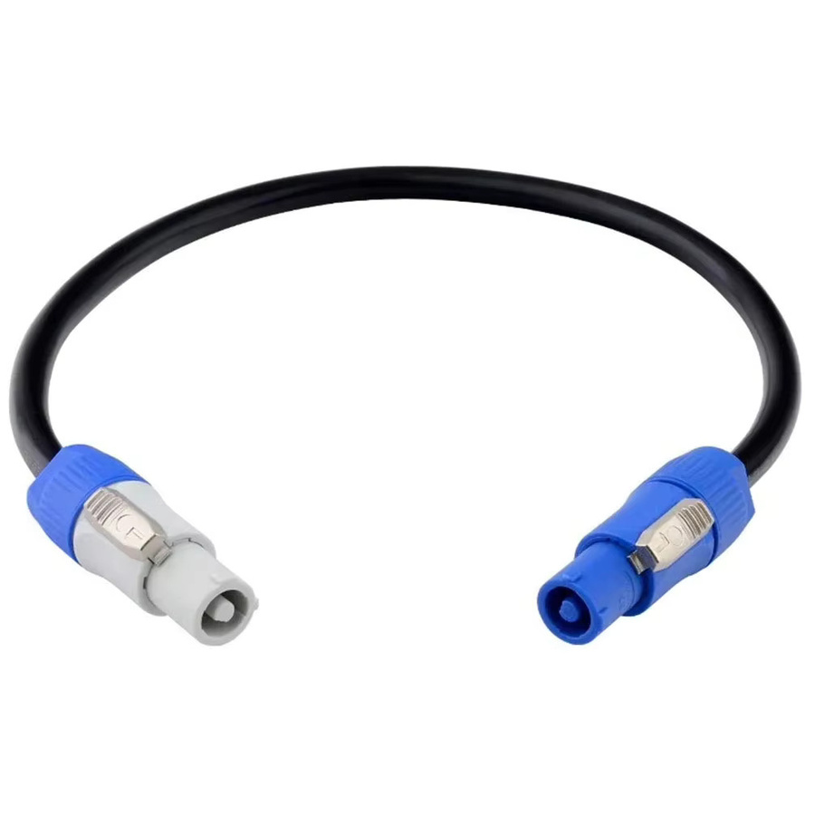FRHY PowerCon-Verlängerungskabel mit Verriegelungsanschlüssen 3 x 2,5 mm2 in Weiß und Blau für Bühnenbeleuchtung und DMX512-Systeme - Bild 2