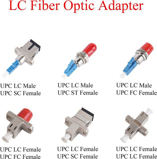 LYNNDM 2 Stück Glasfaser Hybrid-Adapter Set Single-Mode UPC LC auf UPC FC/LC/SC/ST transparent - Bild 1
