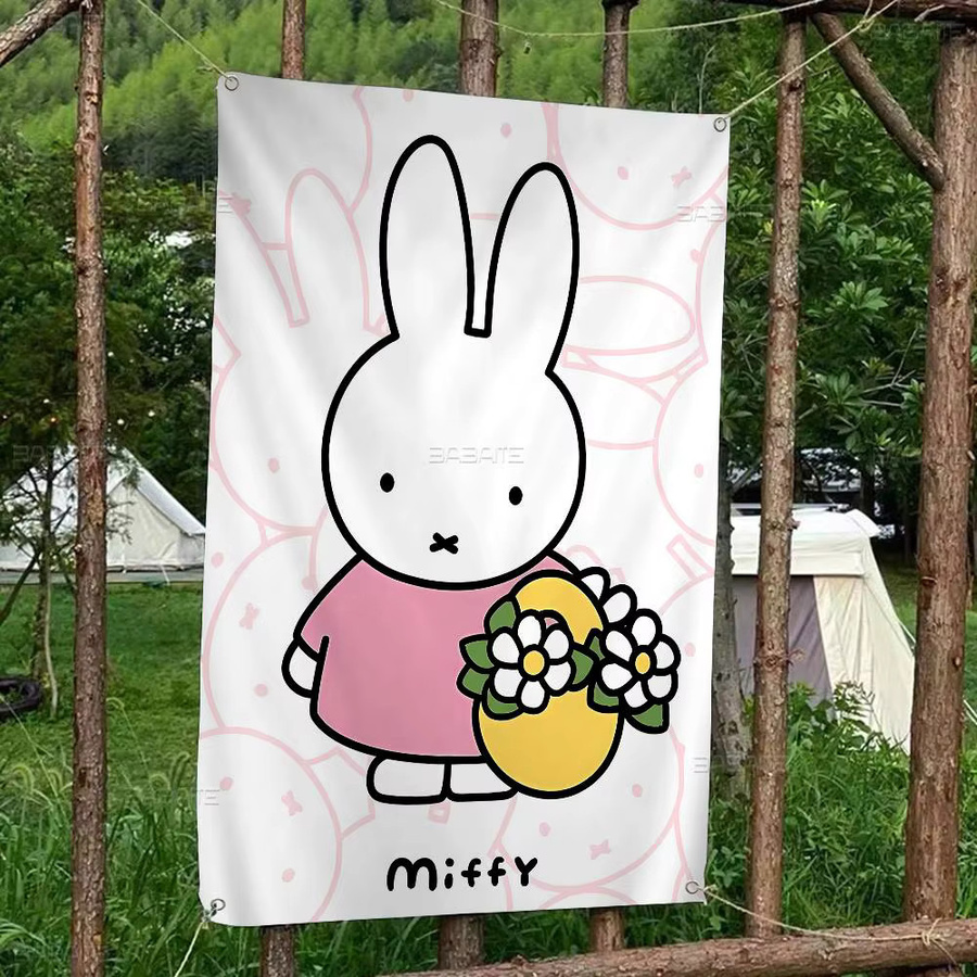 Potdemiel Miffy Wandbanner mit Tiermotiv, Mehrfarbig, Rechteckig - Bild 4