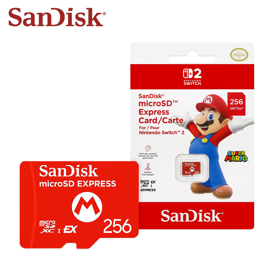 SanDisk microSD EXPRESS Speicherkarte für Nintendo Switch, 256 GB, Rot - Bild 2