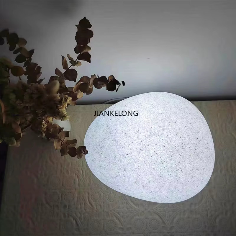 JIANKEXING LED Nachttischlampe in Kieselstein-Form für das Schlafzimmer als moderne Tischlampe und stimmungsvolles Nachtlicht - Bild 2