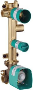 Hansgrohe Axor Citterio E Grundkörper für UP-Thermostat mit 3 Ventilen in Gold, B/H: 380 x 120 mm - Bild 1