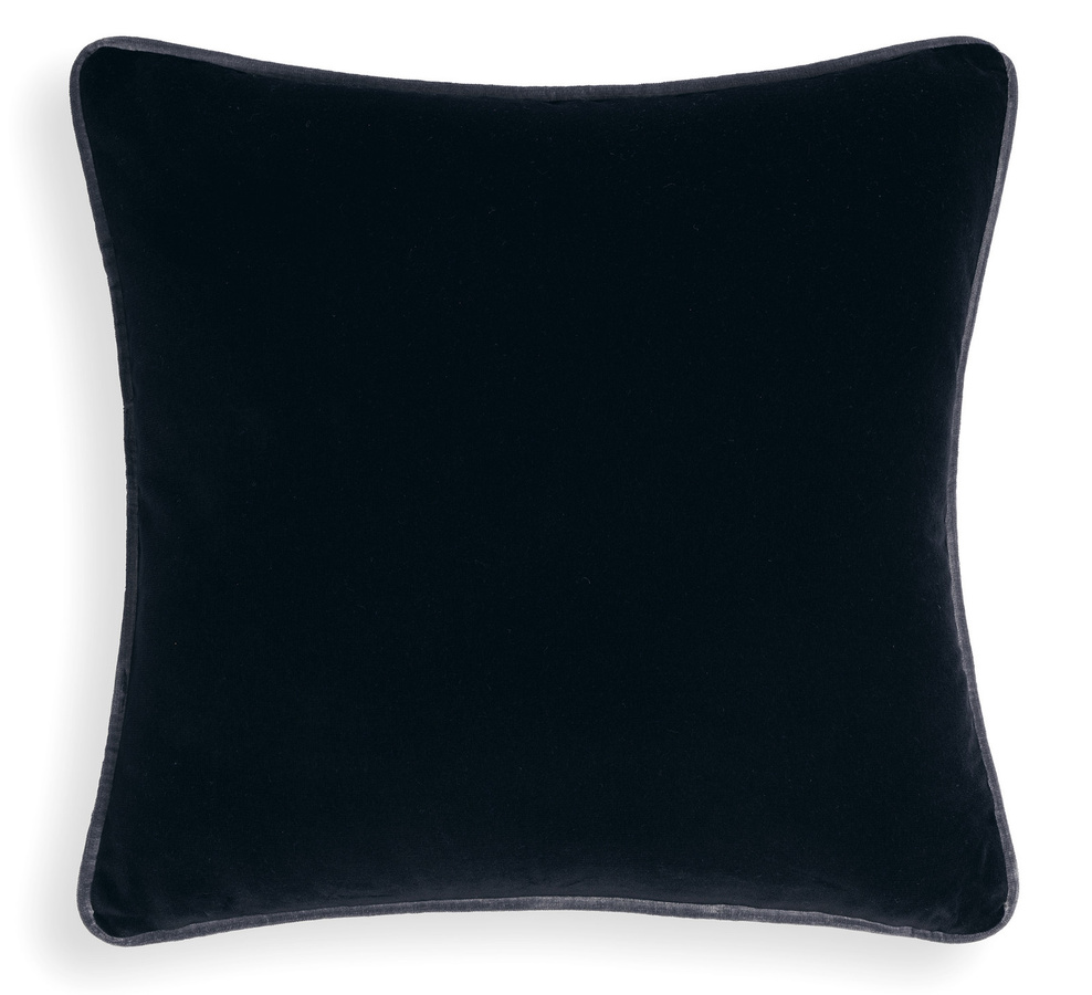 Bassetti Kissenhülle Velour UNI in Schwarz mit abnehmbarem Bezug und Oeko-Tex Standard 100 - Bild 1
