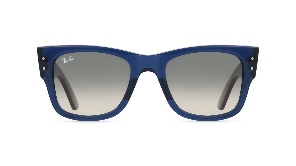 Ray-Ban RB0840S MEGA WAYFARER Sonnenbrille, Vollrand, Quadratisch, Kunststoff, Unisex, Blau - Bild 1