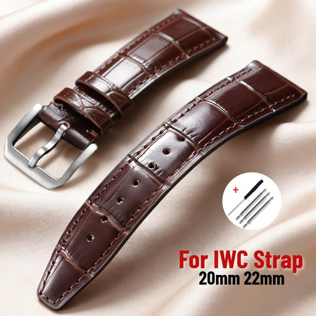 IWC Portofino Uhrenarmband, Leder, Schwarz, 20mm, 22mm - Bild 1