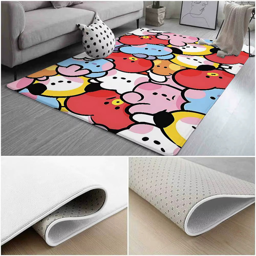 Beast Kingdom Kawaii Cartoon Antirutschmatte für Badezimmer und Eingangsbereich, Mehrfarbig, B/T: 60 x 40 cm - Bild 3