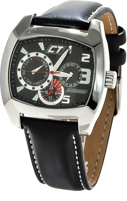CHRONOTECH Armbanduhr, Quarz, Edelstahl, Schwarz, Herren - Bild 1