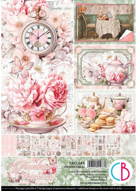 Papier-Set Timeless Moments Ciao Bella in Mehrfarbig, A4 - Bild 1