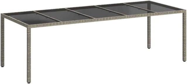 Furnicato Gartentisch aus Poly-Rattan in Grau, rechteckig, B/T/H: 250 x 100 x 75 cm - Bild 1