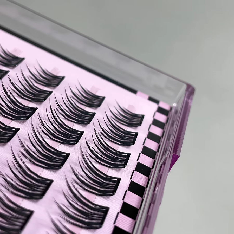 Mixiaohe Kleeblatt-Wimpern, 36 Bündel, Schwarz, 10-13mm - Bild 5