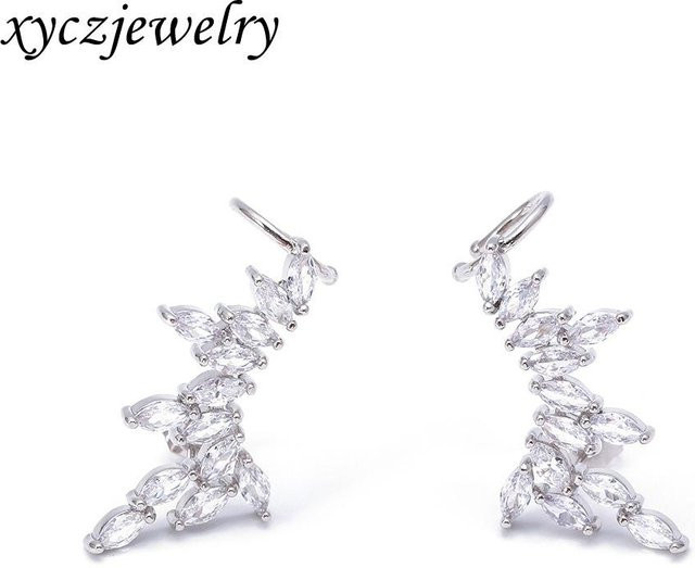 Wucifang Jewelry Ohrringe, Zirkonia, Messing, weiß, Damen - Bild 1
