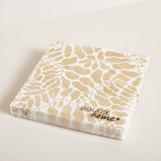 BLUME2000 Papierservietten mit Blumenmuster in Beige und Multicolour - Bild 1