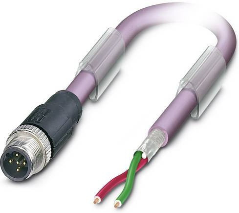 Phoenix Contact Sensor-Aktor-Datensteckverbinder M12 Stecker gerade, 2-polig, lila, 15,00 m - Bild 1