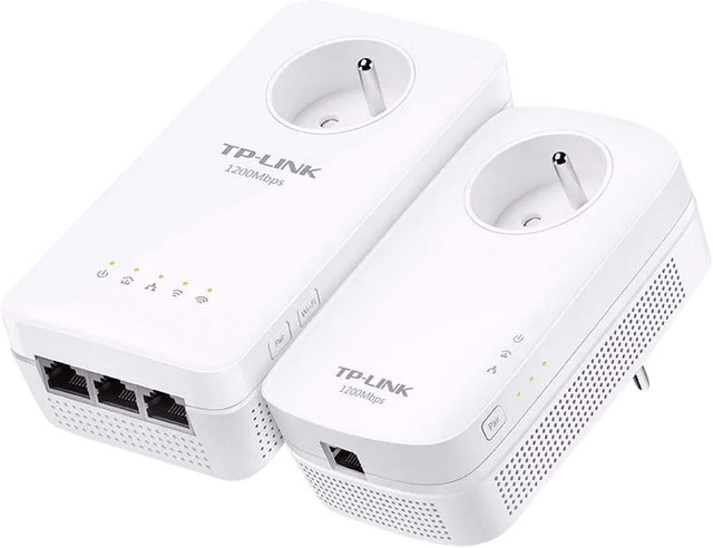 TP-Link TL-WPA8635P KIT WLAN Powerline-Adapter Set mit 1200 Mbps und Ethernet/LAN in Weiß - Bild 1