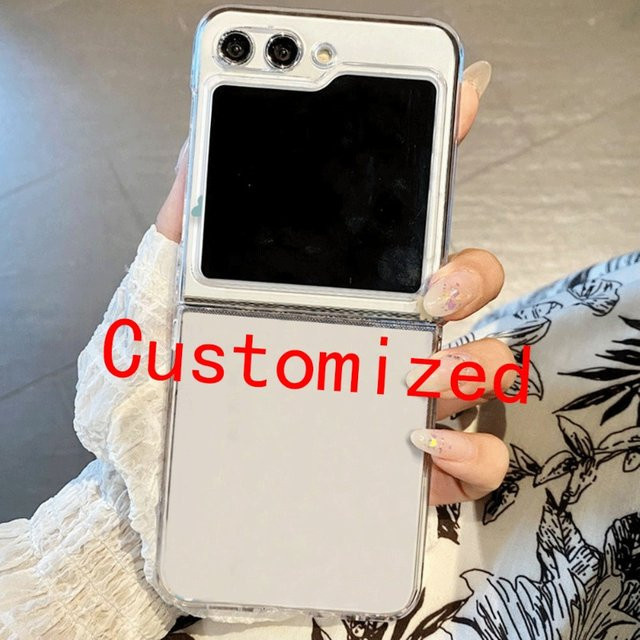 Transparente DIY Handyhülle für Samsung Galaxy Z Flip (Modelle Z Flip 3, 4, 5, 6, 7, 8) aus hartem Material - Bild 1