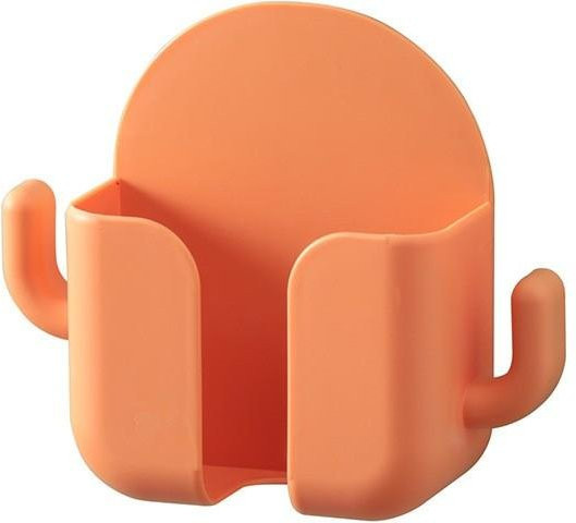 SHIJIN Light Wandhalterung für Mobiltelefone mit Aufbewahrungsbox zum Aufladen, selbstklebendes Regal ohne Bohren, Orange - Bild 1