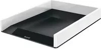 Leitz Briefablage WOW Duo Colour Ablagekorb für DIN A4, weiß/schwarz - Bild 1