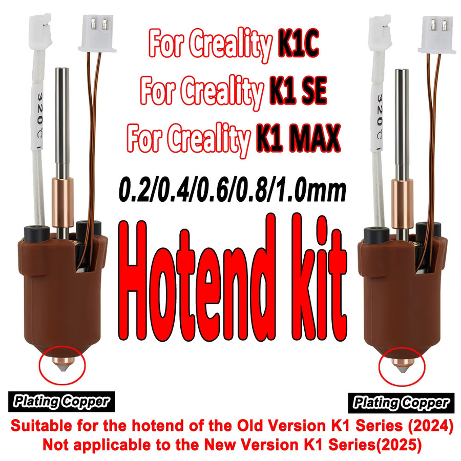 Creality Hotend Keramik Heizblock Kit mit Düse für K1C K1 Max K1 SE 3D Drucker in Rot - Bild 3
