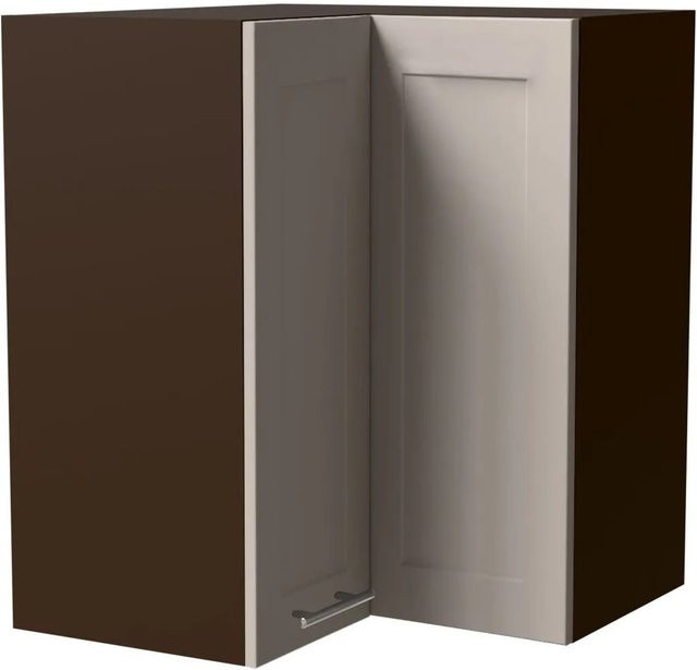 Feldmann-Wohnen Eckhängeschrank Oslo W12 Lava Kaschmir Matt B/T/H: 60 x 60 x 72 cm - Bild 1