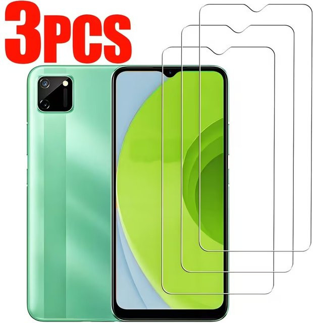 3er-Set Displayschutzfolie aus gehärtetem Glas für Realme 13 12 11 14T 10T 5G, transparent, HD Film - Bild 1