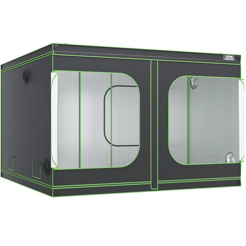 Growbox Indoor-Grow-Zelt aus schwarzem 600D Oxford-Gewebe mit 19 mm Stahlrahmen, B/T/H: 305 x 305 x 203 cm - Bild 6
