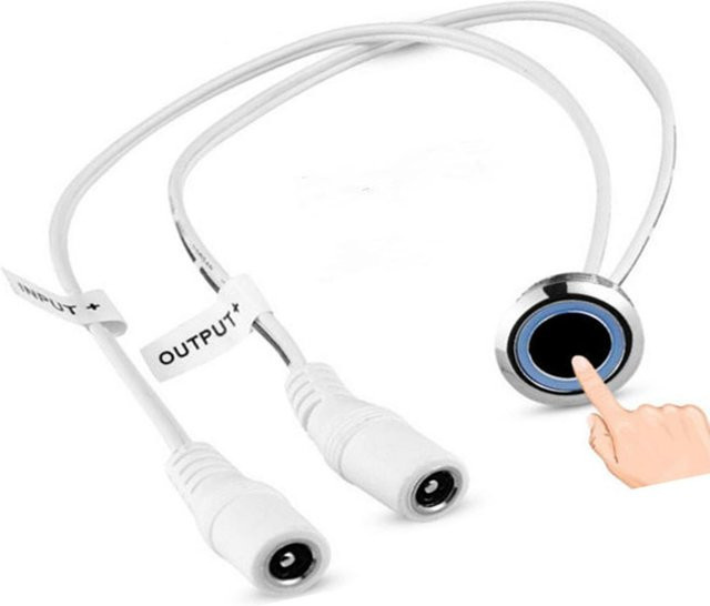 mfySpace Einbau-Sensor-Touchschalter als kompakter DC-Dimmer in Weiß mit 60W Leistung - Bild 1
