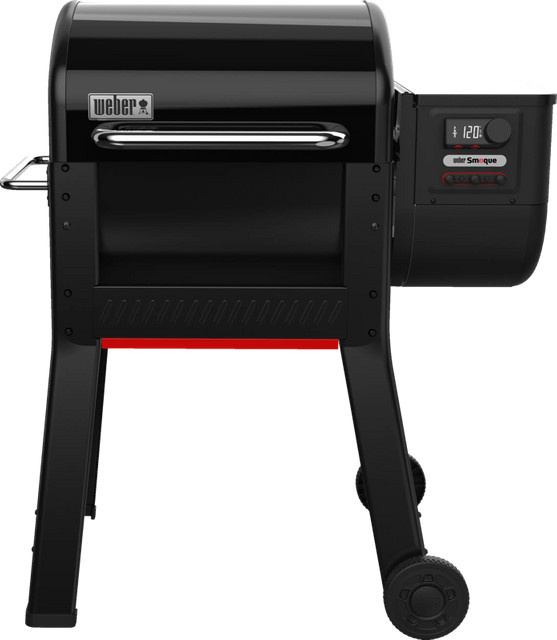 Weber Smoque Holzpelletsmoker in Schwarz mit App-Steuerung und Edelstahl-Details - Bild 3