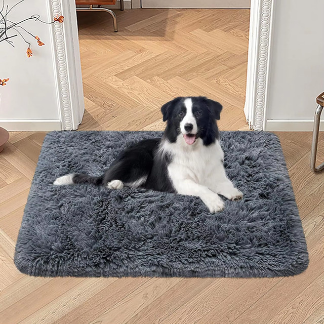 VIKAMA Seiden- und Wollteppich als weiche Plüsch-Bettmatte für Hunde und Katzen - Bild 1