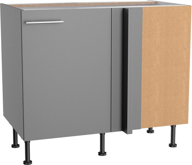 Optifit Küchen-Eckunterschrank Mats825 für Geschirrspüler in Basaltgrau, B/T/H: 100 x 65 x 87 cm, Tiefe: 58,4 cm - Bild 1