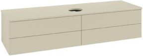 V&B Waschtischunterschrank Antao ohne Frontstruktur in Grau Lack, B/T: 160 x 50 cm - Bild 1
