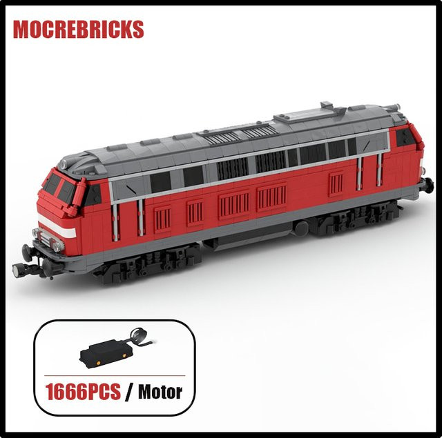 MOCREBRICKS Schwerlast-Diesellokomotive, Baustein-Set, Fahrzeug - Bild 1